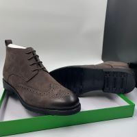 Coffee Brown Nubuck Lace-Up Ankle Boots (Available sizes for this Color: 40, 41, 42, 43, 44, 45 and 46)