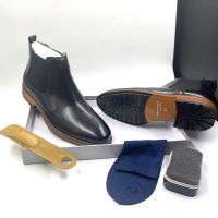Black Leather Ankle Boots (Available sizes for this Color: 40, 41, 42, 43, 44, 45 and 46)