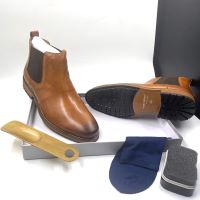 Tan Brown Leather Ankle Boots (Available sizes for this Color: 40, 41, 42, 43, 44, 45 and 46)